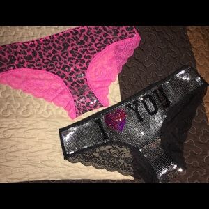 Victoria Secret sequined panty set NIB